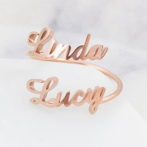 Anillo Personalizado con Dos Nombres
