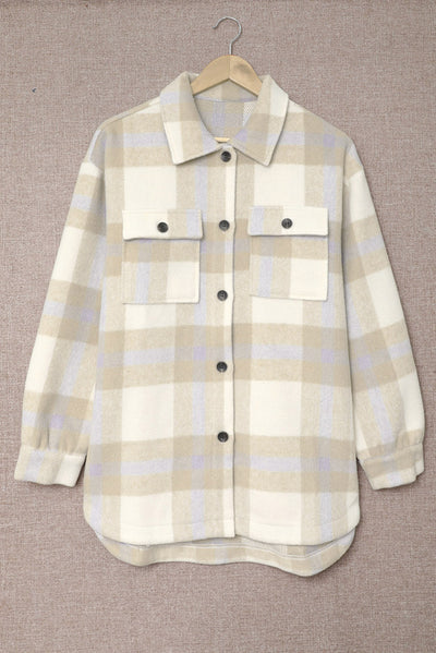 Camisa Acolchada de Cuadros Casual para Mujer - Image 18