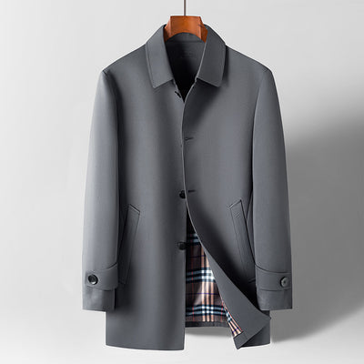 Abrigo Impermeable Acolchado para Hombre Talla Mediana Largo Casual - Image 5