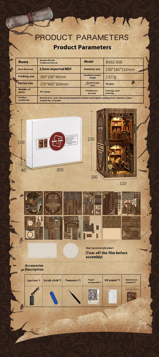 Soporte Decorativo 3D para Libros - Diseño Cabaña DIY - Image 26