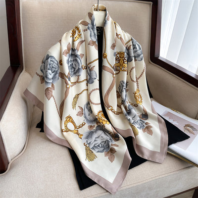 Pañuelo de Seda Estampado Cuadrado Premium Twill - Image 37