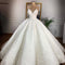 Vestido de Noiva Elegante Decote Profundo com Renda até o Chão