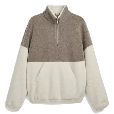Chaqueta de Polar con Cuello Alto y Contraste para Otoño e Invierno - Image 13
