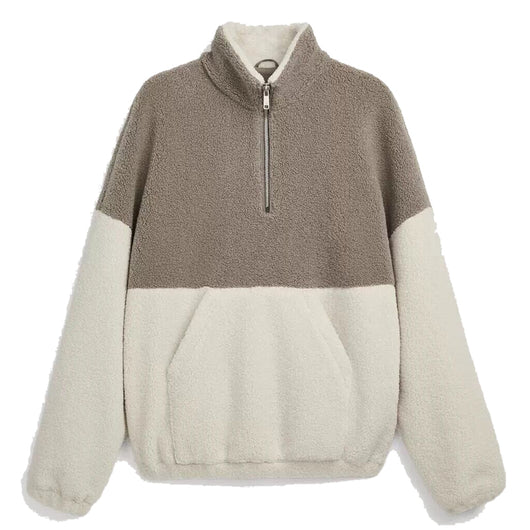 Chaqueta de Polar con Cuello Alto y Contraste para Otoño e Invierno - Image 13