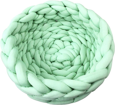 Cama Redonda Tejida para Gatos - Nido Boho de Algodón Cómodo - Image 8