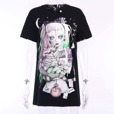 Camiseta Estampada Básica para Estudiantes - Manga Corta Mujer - Image 3