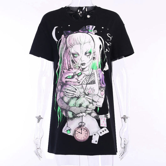 Camiseta Estampada Básica para Estudiantes - Manga Corta Mujer - Image 3