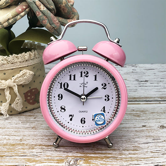 Reloj Despertador Metal con Campana y Lámpara Nocturna para Mesita - Image 4