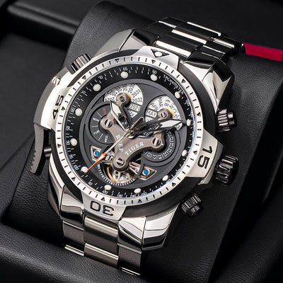 Reloj Mecánico Hombre Esfera Grande Resistente al Agua con Luminiscencia Potente - Image 2