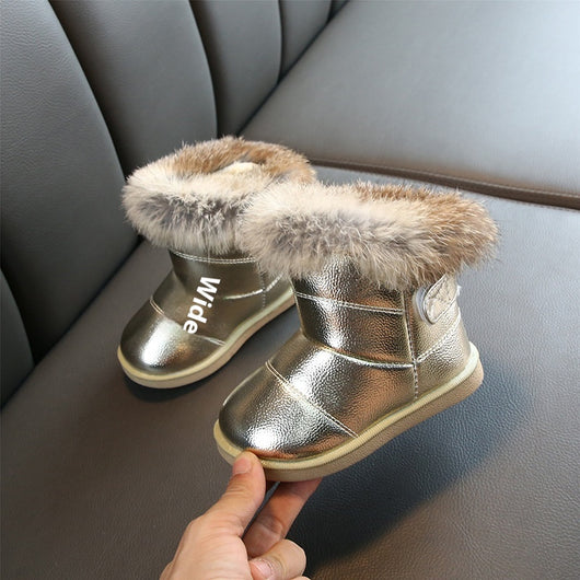Botas de Nieve para Niña con Forro de Conejo Real y Suela Suave - Image 16