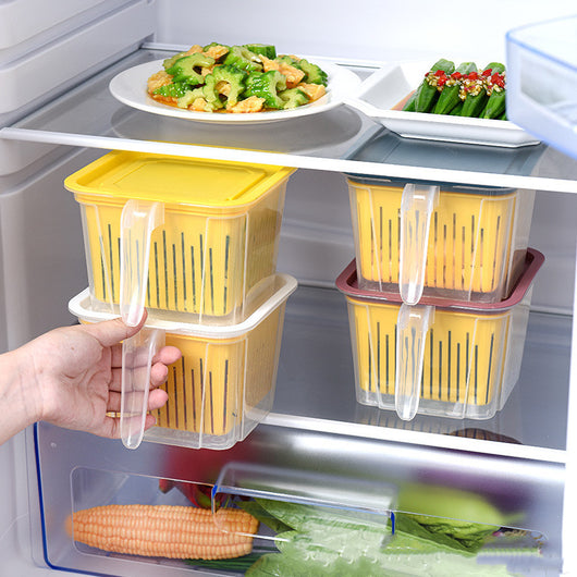Contenedor Organizador de Frutas y Verduras con Drenaje para Refrigerador - Image 10