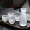 Juego de Jarras de Sake Estilo Japonés con Vasos Esmerilados