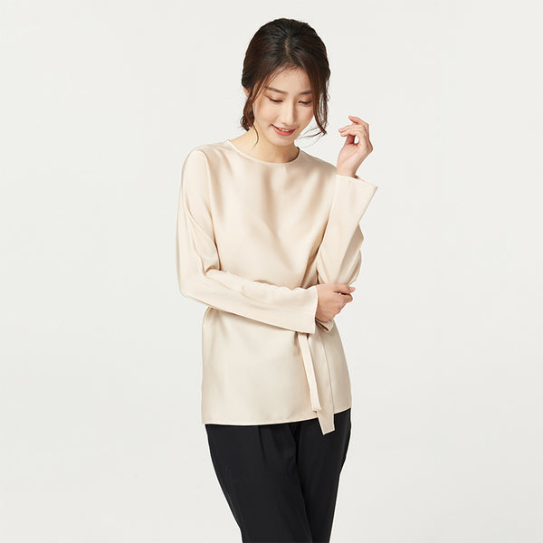 Blusa de Seda Satinada Suelta y Elegante para Mujer