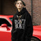 Sudadera Hoodie con Cristales Japoneses y Estampado Manual
