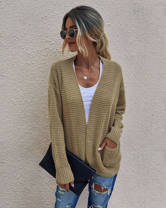 Cardigan Tejido Holgado para Mujer - Abrigo Casual Otoño Invierno - Image 4