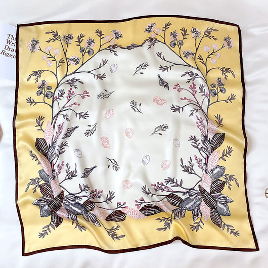Pañuelo de Seda Estampado Coreano Grande - Image 5