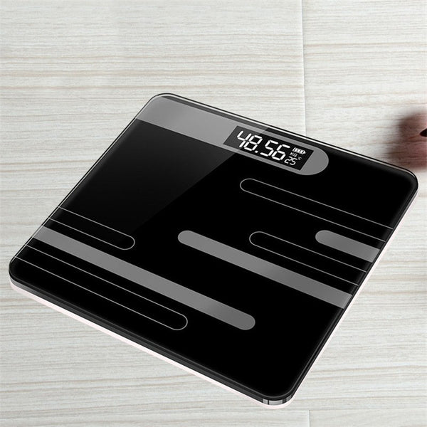 Báscula Digital Inteligente de Baño con Pantalla LCD y Carga USB