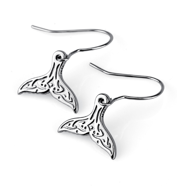 Aretes de Plata Colita de Ballena 925