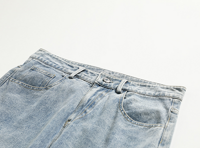 Jeans Rectos Holgados de Nueve Puntos para Hombre - Image 2