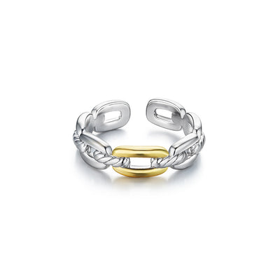 Anillo Trenzado Geométrico en Metal - Image 5