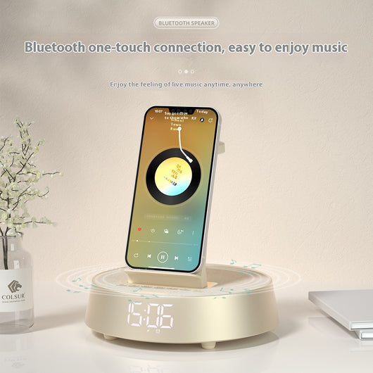 Reloj Despertador Inteligente con Altavoz Bluetooth y Auriculares Inalámbricos - Image 3