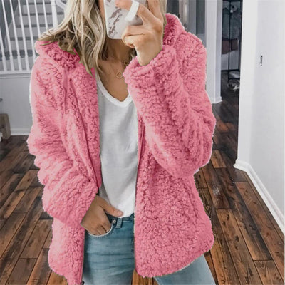Chaqueta de Lana Casual con Capucha para Mujer - Image 18