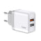 Cargador Rápido Dual USB Quick Charge 3.0 de 18W