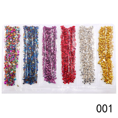 Fragmentos de Vidrio Diamante para Uñas - Acabado Oro y Plata - Image 2