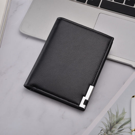 Billetera de Cuero PU para Hombre - Doble Pliegue Multifunción Compacta - Image 13