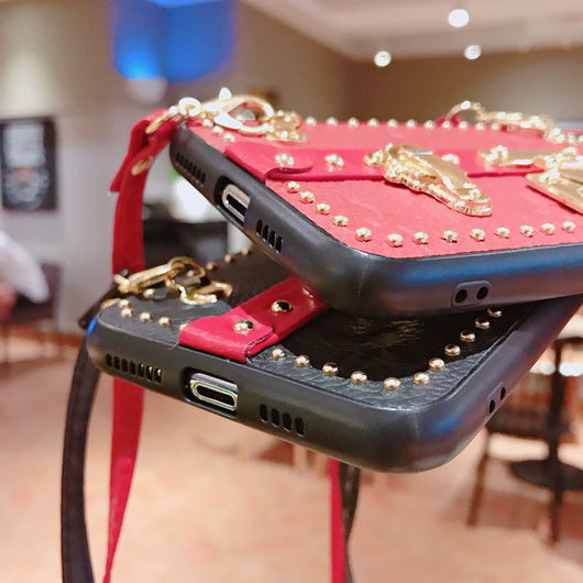 Funda de Cuero Premium para Teléfono con Diseño Sauce - Image 3