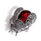 Broche de Cicada con Cristales de Diamantes de Imitación