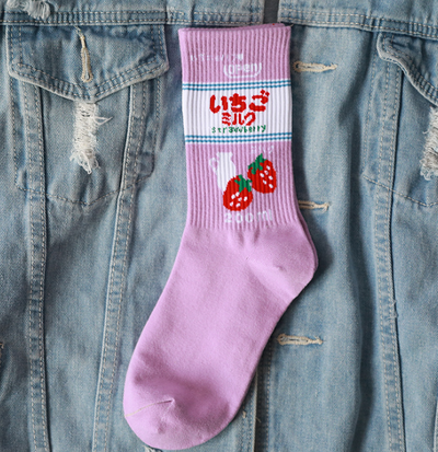 Calcetines Largos Estilo Harajuku con Diseño de Fresa - Moda Coreana Kawaii - Image 6