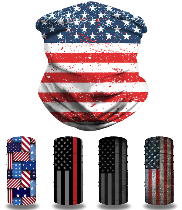 Mascarilla Multiusos con Bandera Americana Impresa