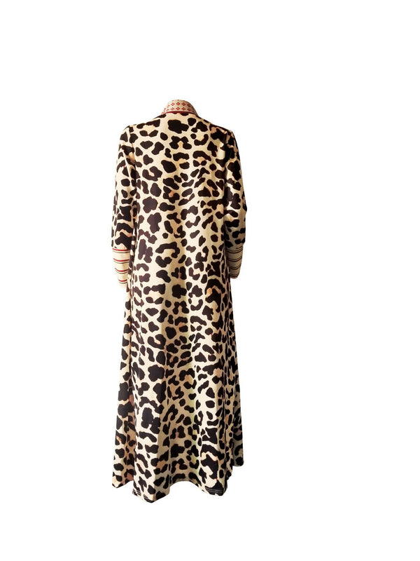 Abrigo Largo Impermeable con Estampado de Naipes