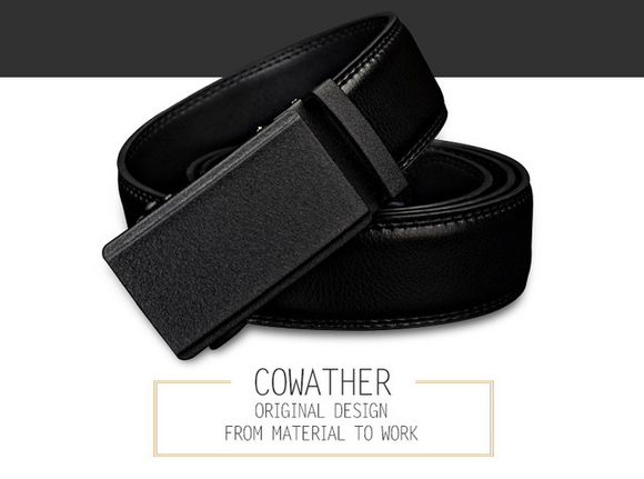 Cinturón de Cuero para Hombre con Hebilla Automática