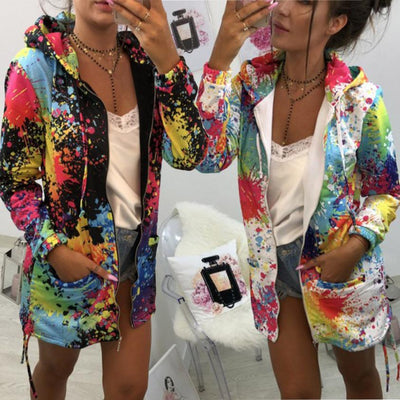 Sudadera con Capucha Estampada de Manga Larga - Modelo Largo Otoño Europa y EE.UU. - Image 3