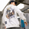Sudadera Hoodie Estilo Chino con Grúas Bordadas - Diseño Suelto y Cómodo para Parejas