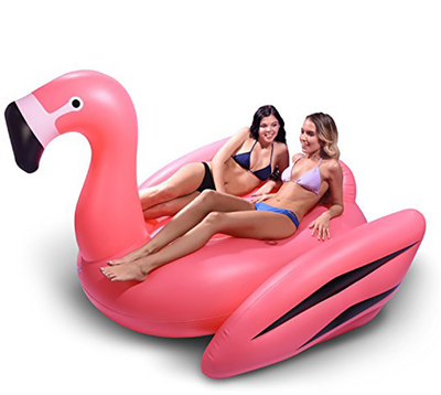 Flotador Flamenco Inflable 190cm con Portavasos y Sistema de Anclaje - Image 4