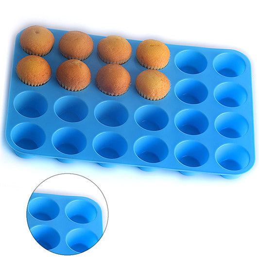 Molde de Silicona para Pasteles de 24 Cavidades Redondas
