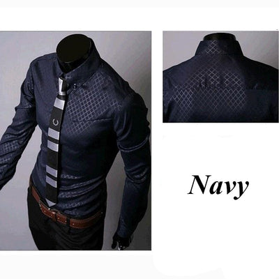 Camisas Ajustadas para Hombre con Diseño de Cuadros y Rayas Premium - Image 3