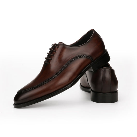 Zapatos de Cuero para Hombre con Punta Reforzada y Corte Bajo - Image 3