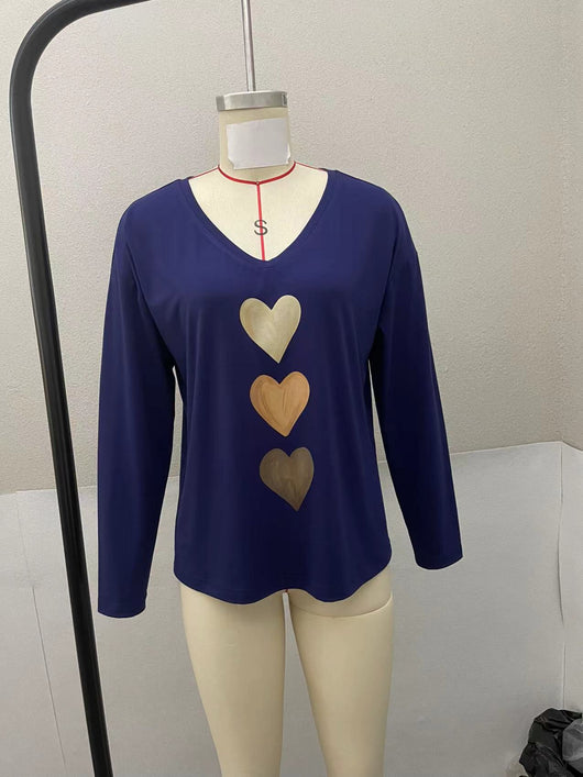 Blusa Casual de Cuello V y Manga Larga para Mujer - Image 24