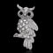 Fashion Owl Crystal Rhinestones Brooches Antique BroochFashion Owl Crystal Rhinestones Brooches Antique Brooch SilverE