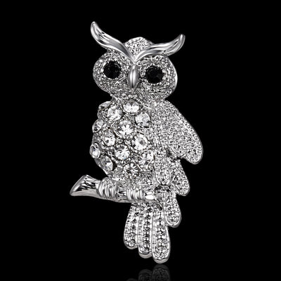 Broche de Búho de Cristal con Diamantes de Imitación - Accesorio Vintage Elegante - Image 17