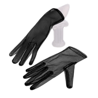 Guantes Cortos de Seda Negra - Elegancia y Sofisticación - Image 13