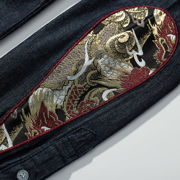 Camisa de Mezclilla con Mangas Caídas