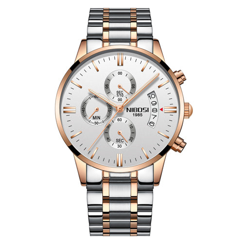 Reloj Cronógrafo Deportivo de Acero Inoxidable Dorado para Hombre - Image 20