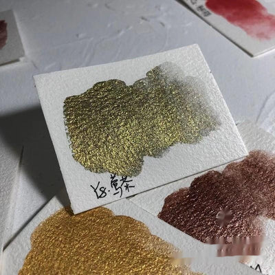 Pincel de Caligrafía Tradicional China con Polvo de Oro Sólido para Nail Art Floral - Image 9