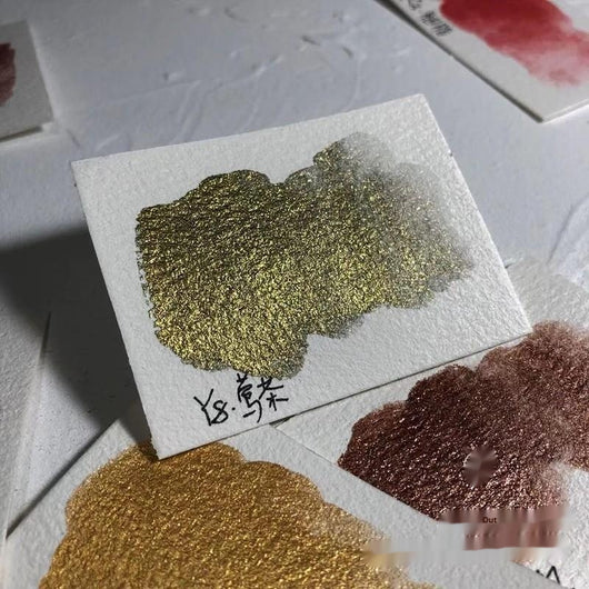 Pincel de Caligrafía Tradicional China con Polvo de Oro Sólido para Nail Art Floral - Image 9
