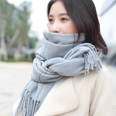 Chal de Invierno Tipo Cachemira para Mujer - Versátil y Abrigador - Image 11